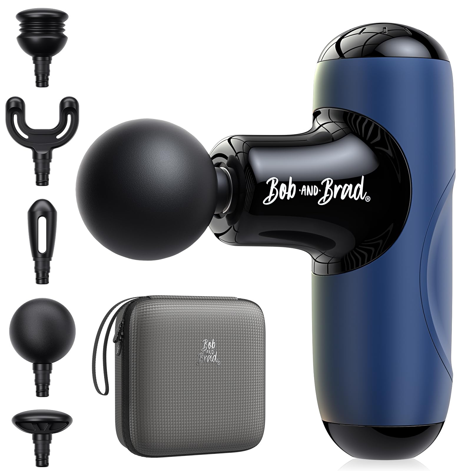 BOB AND BRAD Q2 Pro Mini Massage Gun with Heat and Cold Head,Pocket-Sized Deep Tissue Massager Gun,Portable Percussion Muscle Massager Gun, Ultra Small&Quiet Muscle Massage Gun