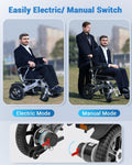 [2025 Upgrade] Aotedor 30 Miles Long Travel Range, Electric Wheelchair for Adults Power Wheelchairs Lightweight Foldable All Terrain Motorized Wheelchair for Seniors Compact Portable Airline Approved