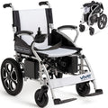 Vive Folding Electric Wheelchair - Foldable Wheel Chair, Narrow Power Scooter, Heavy Duty, TSA Approved - Compact Size for Seniors Adults - Battery Portable, Folds, Shock-Absorbing (16 x 30 x 28.5)