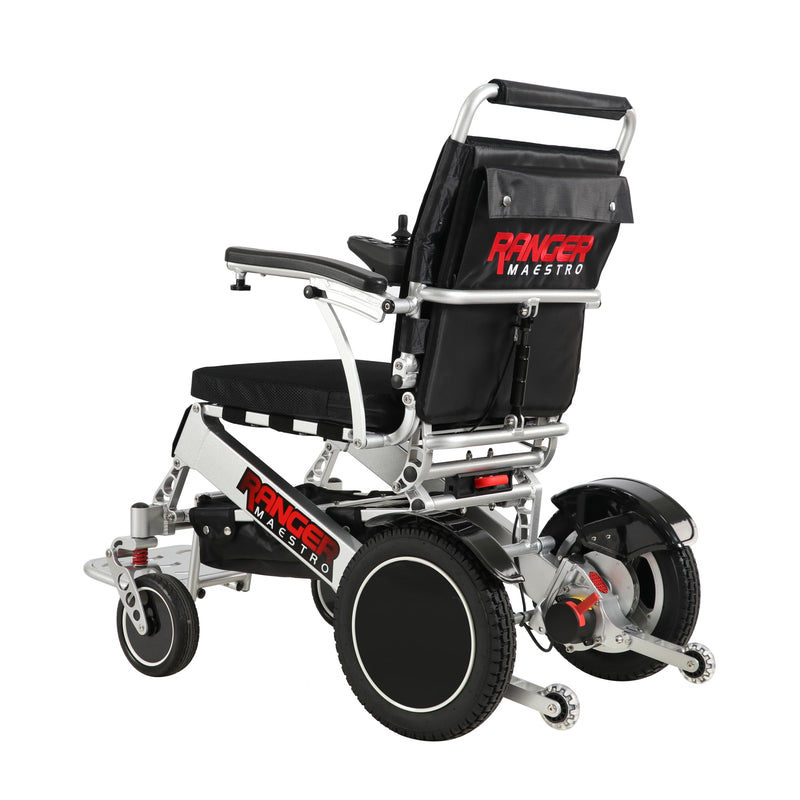 Porto Mobility Ranger Maestro XL Reclining Heavy Duty Lightweight Folding Electric Wheelchair, Holds up to 440lbs Weatherproof, Dual Batteries, Posi-Traction Motors, All Terrain Power Wheelchair