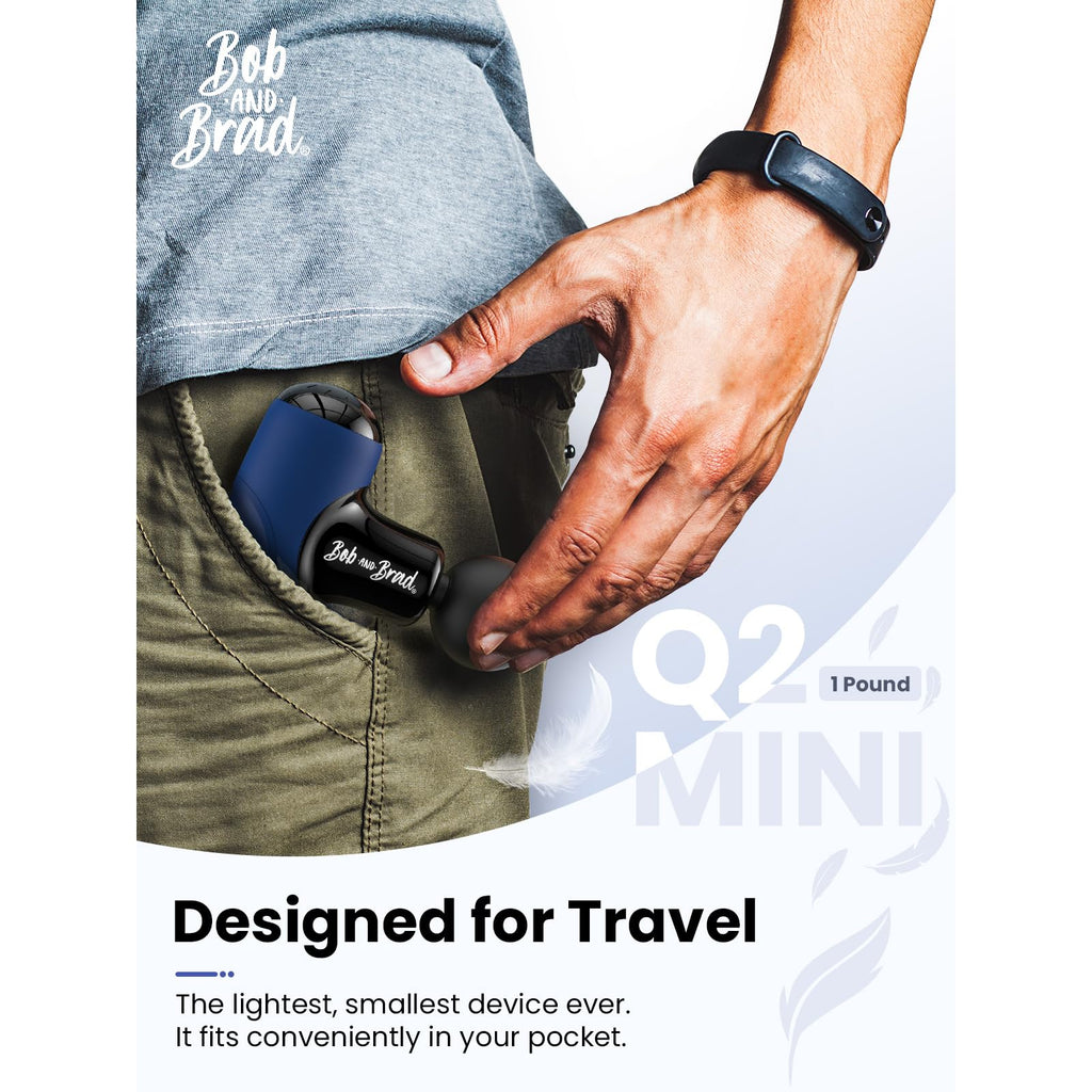 BOB AND BRAD Q2 Pro Mini Massage Gun with Heat and Cold Head,Pocket-Sized Deep Tissue Massager Gun,Portable Percussion Muscle Massager Gun, Ultra Small&Quiet Muscle Massage Gun