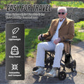 2025 New 100% Carbon Fiber Electric Wheelchairs for Adults Seniors Foldable Ultra Lightweight(27.9 lbs) Power Motorized Wheelchair Airline Approved 10 Miles Portable Compact for Travel