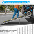 VNN Portable Wheelchair Ramp 4FT, Non-Slip Aluminum Folding Handicap Ramps, Door Threshold Wheelchair Ramps for Home, Threshold Ramp for Home Steps, Scooter Ramp, Doorways