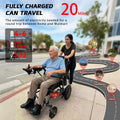 John Dawson Foldable All-Terrain Electric Wheelchair for Adults, 500W Dual Motors, Lightweight Aluminum Alloy Frame, Lithium Battery, 300 lbs Capacity