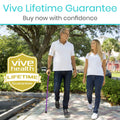 Vive Folding Cane - Foldable Walking Cane for Men, Women - Fold-up, Collapsible, Lightweight, Adjustable, Portable Hand Walking Stick - Balancing Mobility Aid - Comfortable Ergonomic Handle