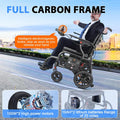 26.4 LBS Lightweight Full Carbon Fiber Electric Wheelchair for Adults, Foldable Lightweight Wheelchair, 300W Brushless Motor, 25 Mile Range