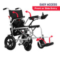 Rubicon DX03- Lightweight (Only 40lbs) Foldable Electric Wheelchair for Seniors - 12 mi Long Cruise Range with 500W Powerful Motor - Airline Approved with Detachable Battery (Model3)