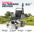 Rubicon DX17 Automatic Foldable Electric Wheelchairs for Adults - Deluxe One Click Fold and Unfold - Super Horse Power (600W Motor Power) - Longest Range (up to 25miles with 2x12AH Dual Battery)