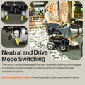 SuperHandy GoRide Power Wheelchair, 300 lbs Capacity, Electric Wheelchair with Dynamic Linx Joystick Controller (GoRide CRZ)