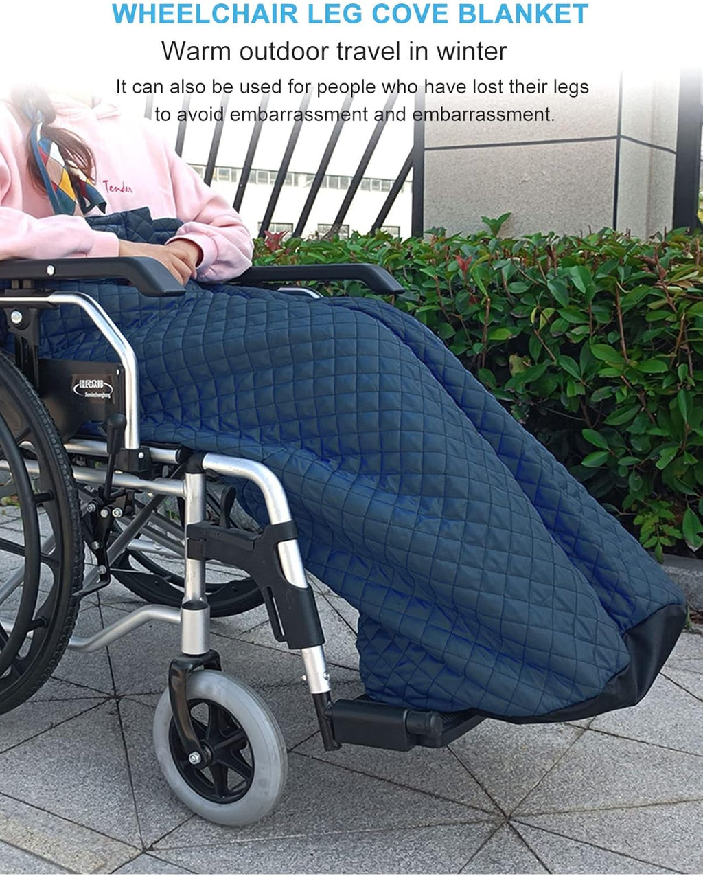 Lightweight Wheelchair Blanket with Zipper, Lambswool Wheelchair Warm Covers Leg/Lap,Knee and Lower Body Universal fit Blankets for wheelchairs
