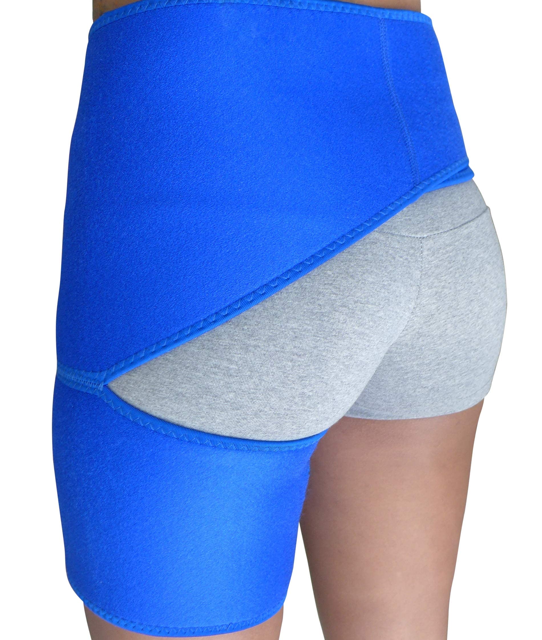Hip Brace for Sciatica Pain Relief - Compression Support Wrap for Thigh Injury, Pulled Groin Muscles, Lower Back Pain, Hip Fleхоr Strain, Hamstring Pull, Sacroiliac SI Joint, Sciatic Nerve, Labral Tear - Stabilizer for Men, Women