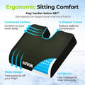 AUVON Gel Wheelchair Seat Cushion, Relieve Sciatica, Back, Coccyx, Pressure Sore and Ulcer Pain, Refreshing Ergonomic Chair Cushion with Waterproof Silk Fabric, Anti-Slip Cover