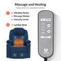 MCombo Power Lift Recliner Chair for Elderly, Lift Chair with Heat and Massage, FSC Certified, USB&Type C Ports, Cup Holders, Fabric 7040 (Medium, Gray)