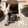 John Dawson 26lbs Ultralight Foldable 100% Carbon Fiber Electric Wheelchairs for Adults, Lightweight Power Wheelchair, Portable Airline Approved
