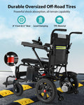 Goldseason 18.5" Wider Electric Wheelchairs for Adults - 15 Miles Range, 330 lb Foldable Lightweight Motorized Wheelchair with Large Tire, All-Terrain Power Wheelchair for Home/Outting/Travel(Grey)