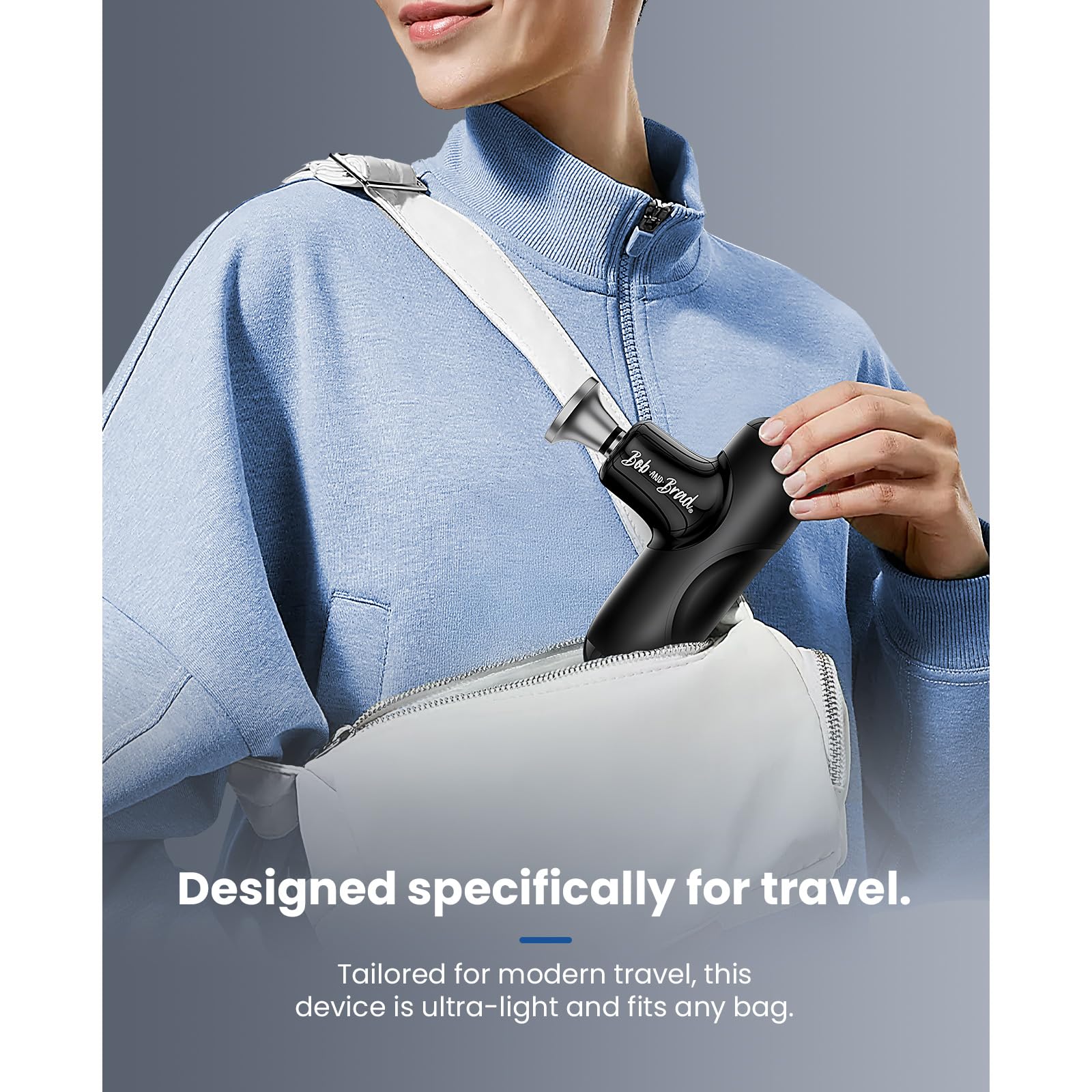 BOB AND BRAD Q2 Pro Mini Massage Gun with Heat and Cold Head,Pocket-Sized Deep Tissue Massager Gun,Portable Percussion Muscle Massager Gun, Ultra Small&Quiet Muscle Massage Gun