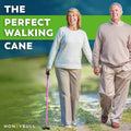 HONEYBULL Walking Cane for Men & Women - Foldable, Adjustable, Collapsible, Free Standing Cane, Pivot Tip, Heavy Duty | Walking Sticks, Folding Canes for Seniors & Adults (Black, Pivot Cane)