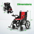 Culver Artemis Pro Lightweight Foldable Electric Wheelchairs for Seniors - 2x250W Motor Power Wheelchair - Travel/User Friendly Electric Wheelchairs for Seniors, Long Range Electric Wheelchair, Black