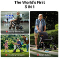 Paiseec 3-in-1 Electric Wheelchair with Push-Assist, Power Wheelchair for Adults and Seniors, Easy Operation and Folding, Airlines Approved, Foldable Wheel Chair for Travel, Indoor & Outdoor Use