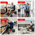 John Dawson Foldable All-Terrain Electric Wheelchair for Adults, 500W Dual Motors, Lightweight Aluminum Alloy Frame, Lithium Battery, 300 lbs Capacity