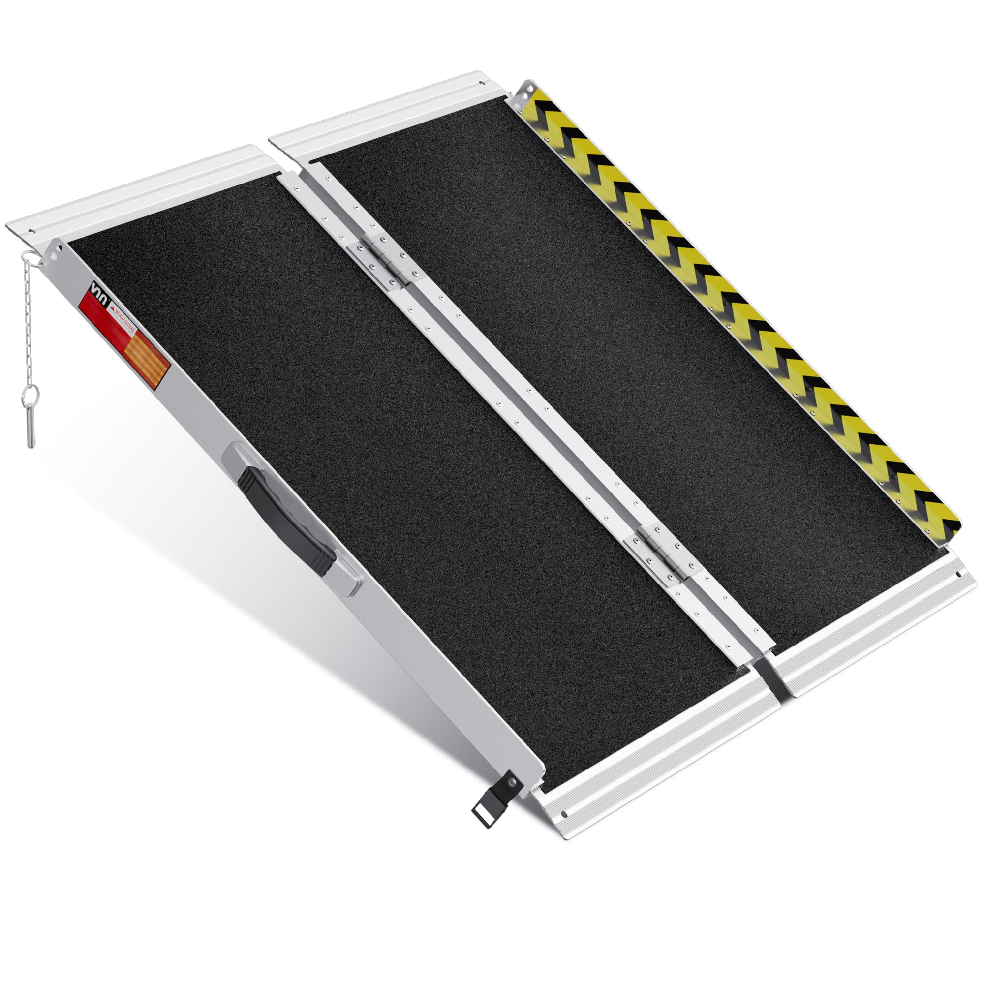 VNN Portable Wheelchair Ramp 4FT, Non-Slip Aluminum Folding Handicap Ramps, Door Threshold Wheelchair Ramps for Home, Threshold Ramp for Home Steps, Scooter Ramp, Doorways