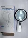Magnifying Glass with 12 LED Lights, 30X Double Glass Lens Handheld Illuminated Magnifier Reading Magnifying Glass with for Seniors Read, Coins, Stamps, Map, Inspection, Macular Degeneration