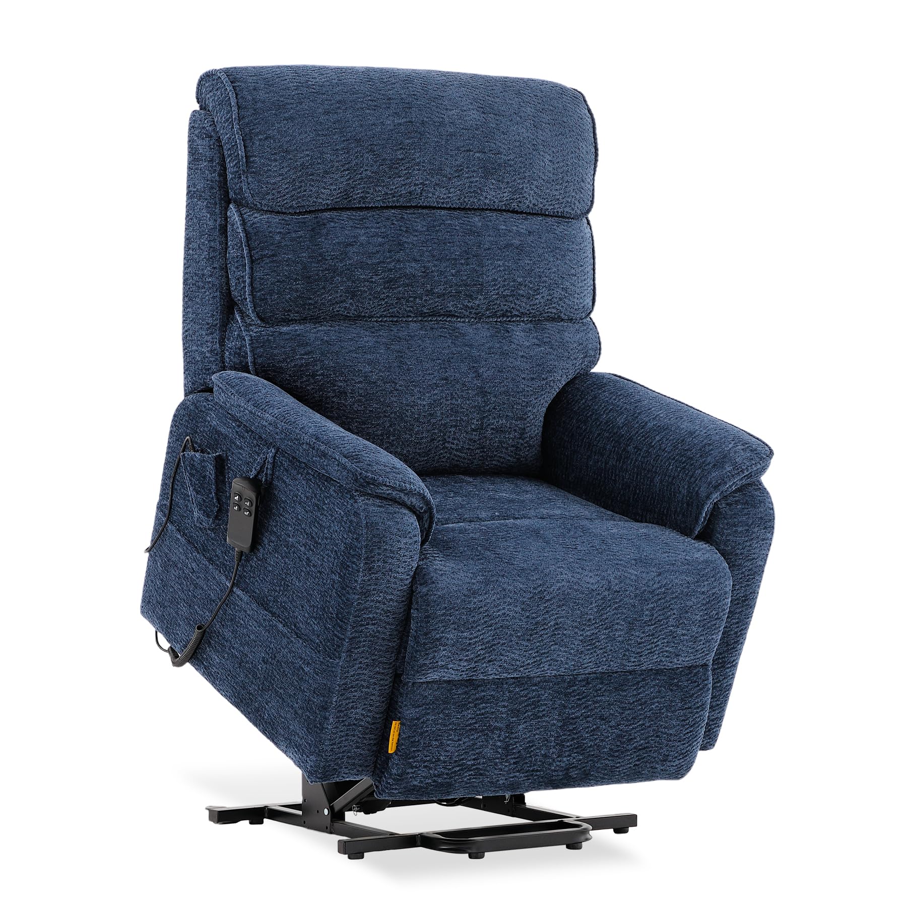 DYNOX Big Tall Man Large-Wide Power Dual Motor Lift Recliners Chairs for Elderly Lay Flat Lift Chair with Infinite Positions, Heat & Massage, Supports 400 LBS(9298L,Faux Leather,Brown)