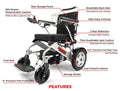 Porto Mobility Ranger Quattro XL 600W Motor Heavy Duty Ultra Exclusive Lightweight Foldable Electric Wheelchair, Weatherproof, Stronger, Longer Range Super Horse Power Dual Motorized All Terrain