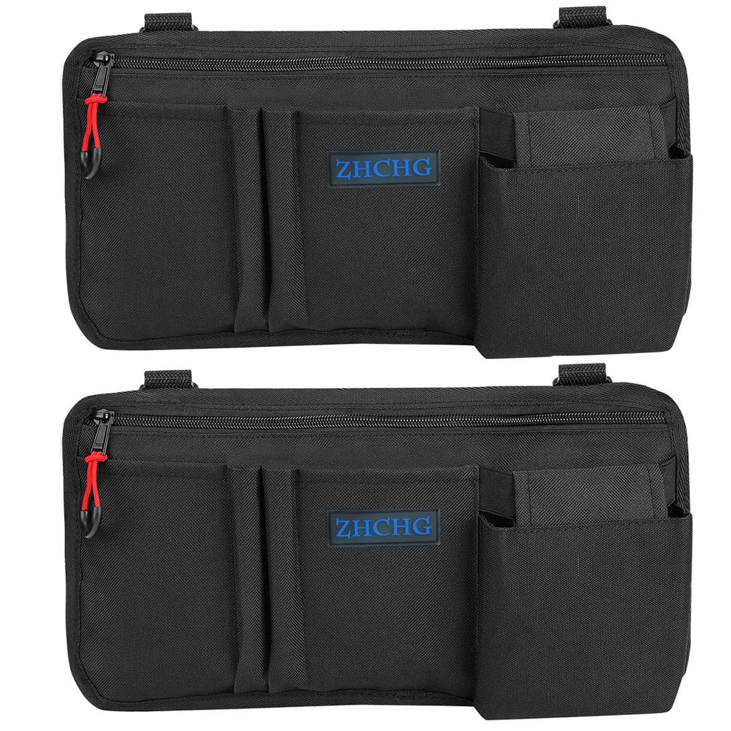 2 Pack Wheelchair Side Bag with Cup Holder, Wheelchair Armrest Pouch Accessories for Walker, Rollator, Electric Scooter Wheelchairs, Ideal Gift for Mother's Day & Father's Day