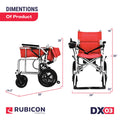 Rubicon DX03- Lightweight (Only 40lbs) Foldable Electric Wheelchair for Seniors - 12 mi Long Cruise Range with 500W Powerful Motor - Airline Approved with Detachable Battery (Model3)