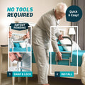 Lunderg Bed Assist Rail for Seniors with Motion-Activated Light & Non-Slip Grab Bar - Easy to Install Bed Rails for Elderly Adults Safety & Post-Surgery - Helps Reduce Falls & Support Independence