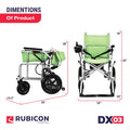 Rubicon DX03- Lightweight (Only 40lbs) Foldable Electric Wheelchair for Seniors - 12 mi Long Cruise Range with 500W Powerful Motor - Airline Approved with Detachable Battery (Model3)