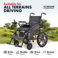 Rubicon DX01 All-Terrain Foldable Electric Wheelchair - 500W Motor, 12 mi Range, 300 lbs Capacity. Durable, Powerful. Silla de Ruedas Electrica para Adultos, Supports up to 300 lbs. (Model4)