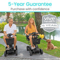 Vive 4 Wheel Mobility Scooter - Electric Powered Wheelchair Device - Compact Heavy Duty Mobile for Travel, Adults, Elderly - Long Range Power Extended Battery with Charger & Basket