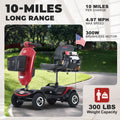 Metro Mobility 4 Wheel Powered Mobility Scooters, 300 lbs Capacity Mobility Scooters for Adults, Folding Mobility Scooter Lightweight, Electric Scooters for Seniors 10 Miles Range LED Light Red