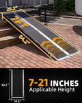 VNN Portable Wheelchair Ramp 4FT, Non-Slip Aluminum Folding Handicap Ramps, Door Threshold Wheelchair Ramps for Home, Threshold Ramp for Home Steps, Scooter Ramp, Doorways