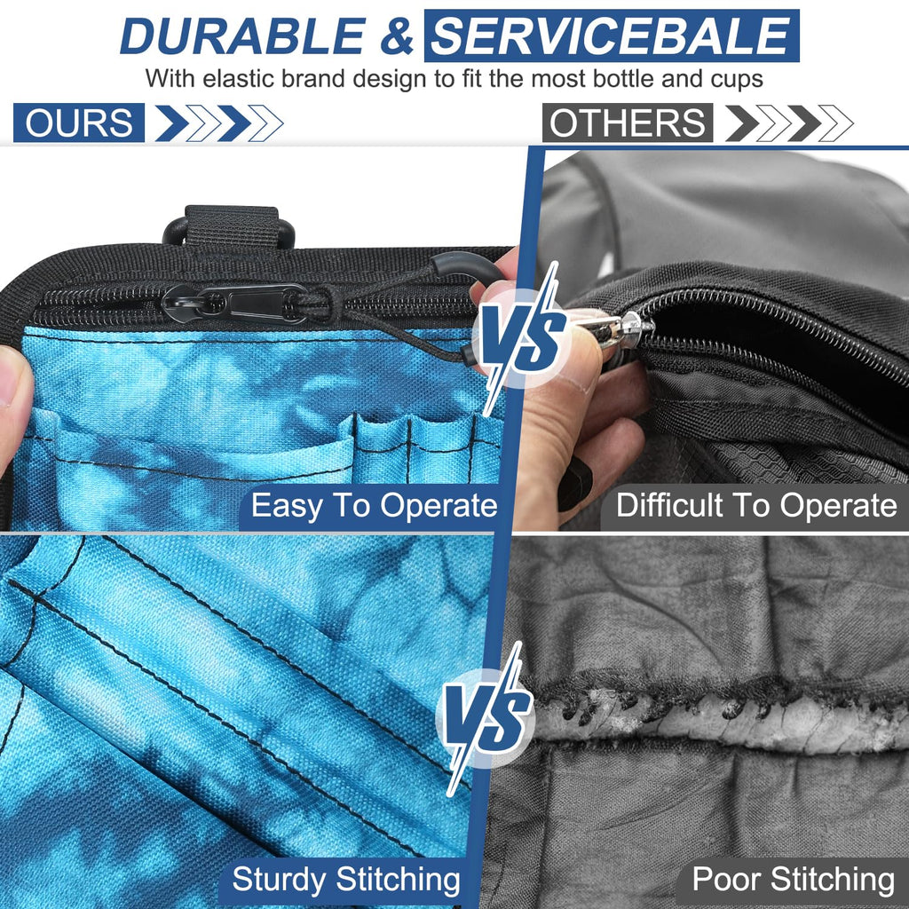 2 Pack Wheelchair Side Bag with Cup Holder, Wheelchair Armrest Pouch Accessories for Walker, Rollator, Electric Scooter Wheelchairs, Ideal Gift for Mother's Day & Father's Day