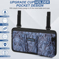 2 Pack Wheelchair Side Bag with Cup Holder, Wheelchair Armrest Pouch Accessories for Walker, Rollator, Electric Scooter Wheelchairs, Ideal Gift for Mother's Day & Father's Day