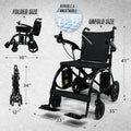 2025 New 100% Carbon Fiber Electric Wheelchairs for Adults Seniors Foldable Ultra Lightweight(27.9 lbs) Power Motorized Wheelchair Airline Approved 10 Miles Portable Compact for Travel