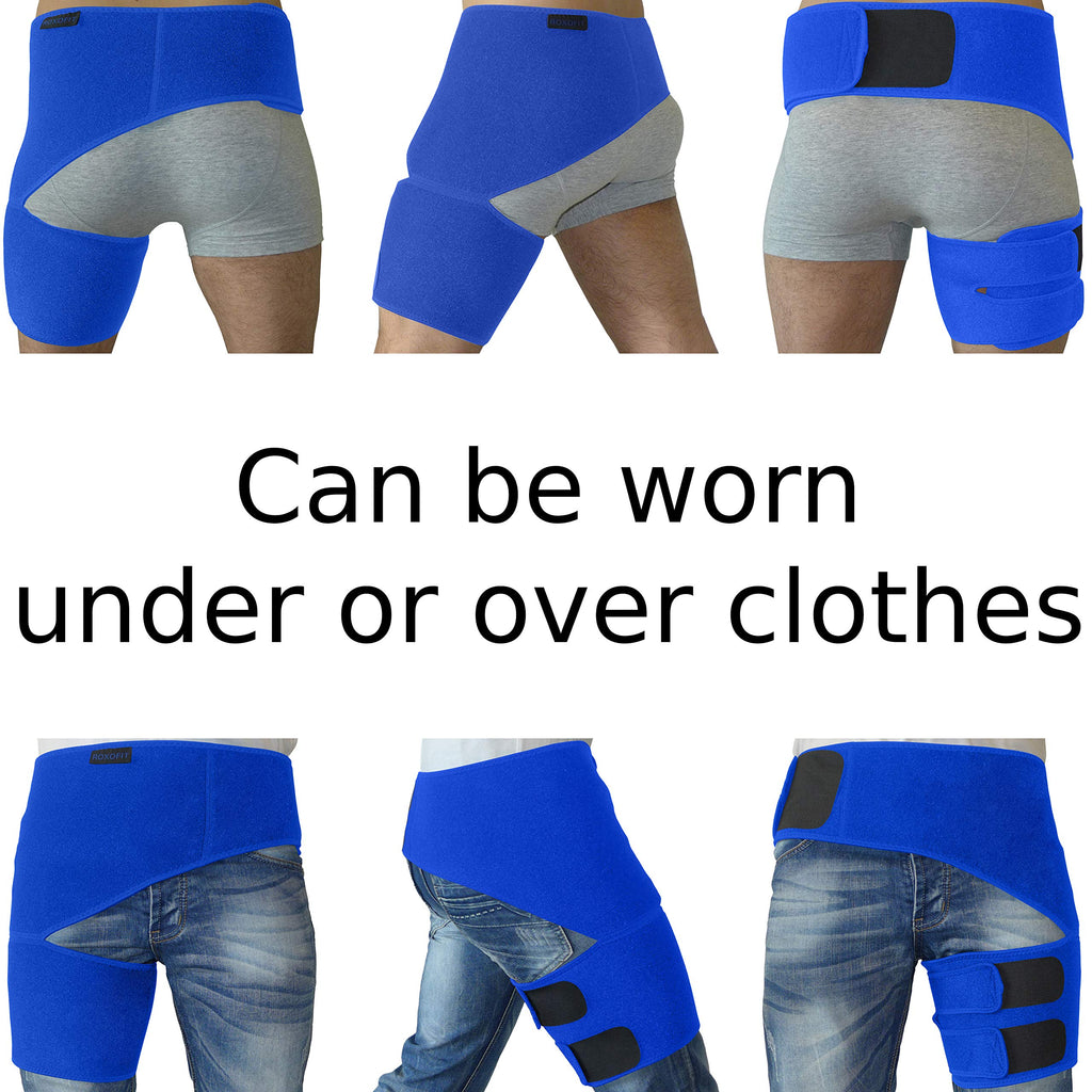 Hip Brace for Sciatica Pain Relief - Compression Support Wrap for Thigh Injury, Pulled Groin Muscles, Lower Back Pain, Hip Fleхоr Strain, Hamstring Pull, Sacroiliac SI Joint, Sciatic Nerve, Labral Tear - Stabilizer for Men, Women