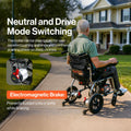 SuperHandy GoRide Series Electric Wheelchairs – Lightweight, Foldable Power Chairs with Dual Brushless Motors, Zero-Turn Maneuverability & Electromagnetic Brake (GoRide - 220 lb Max)