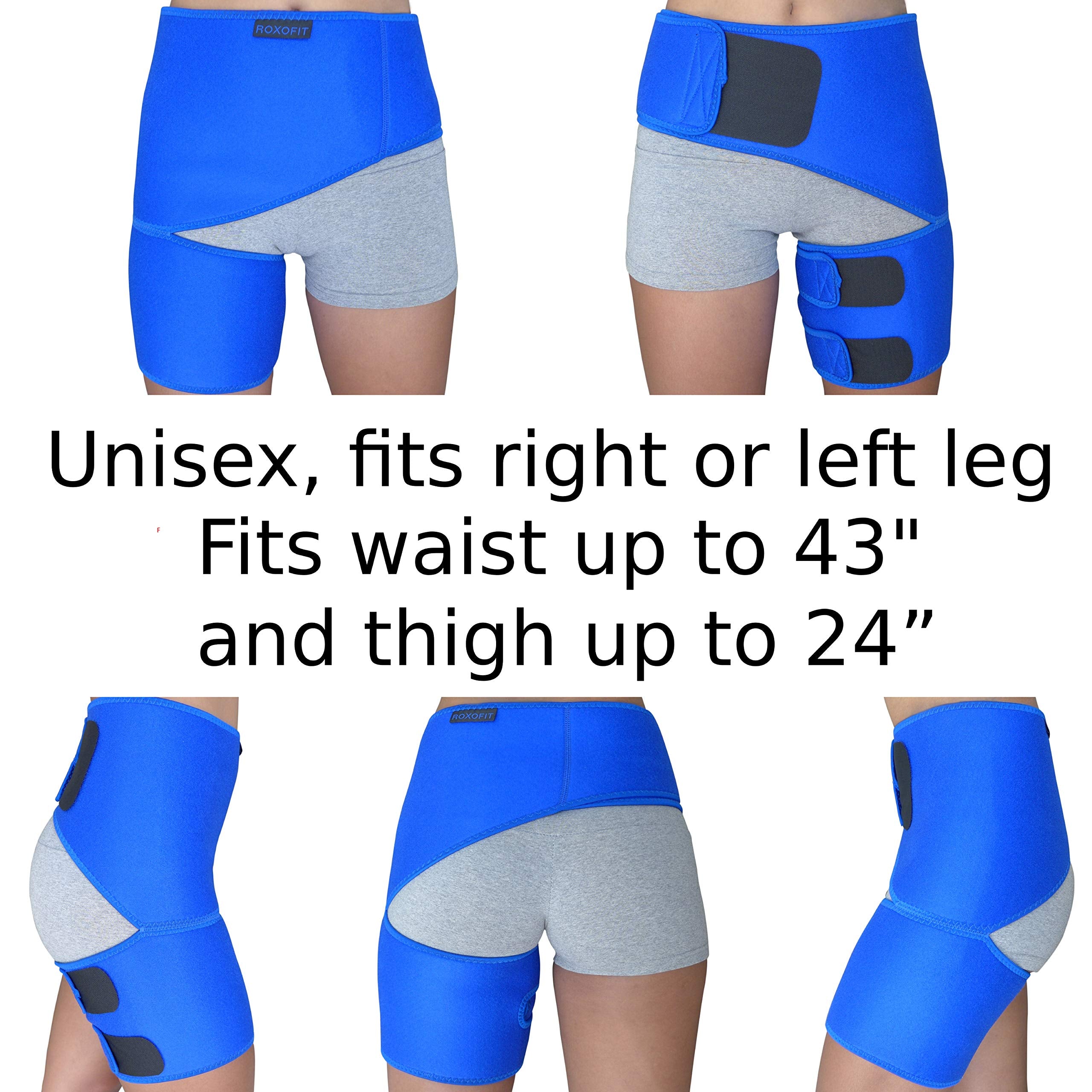 Hip Brace for Sciatica Pain Relief - Compression Support Wrap for Thigh Injury, Pulled Groin Muscles, Lower Back Pain, Hip Fleхоr Strain, Hamstring Pull, Sacroiliac SI Joint, Sciatic Nerve, Labral Tear - Stabilizer for Men, Women