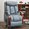 DYNOX Big Tall Man Large-Wide Power Dual Motor Lift Recliners Chairs for Elderly Lay Flat Lift Chair with Infinite Positions, Heat & Massage, Supports 400 LBS(9298L,Faux Leather,Brown)