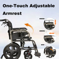 Ultra Light Ergonomic Wheelchair with Removable Footrest