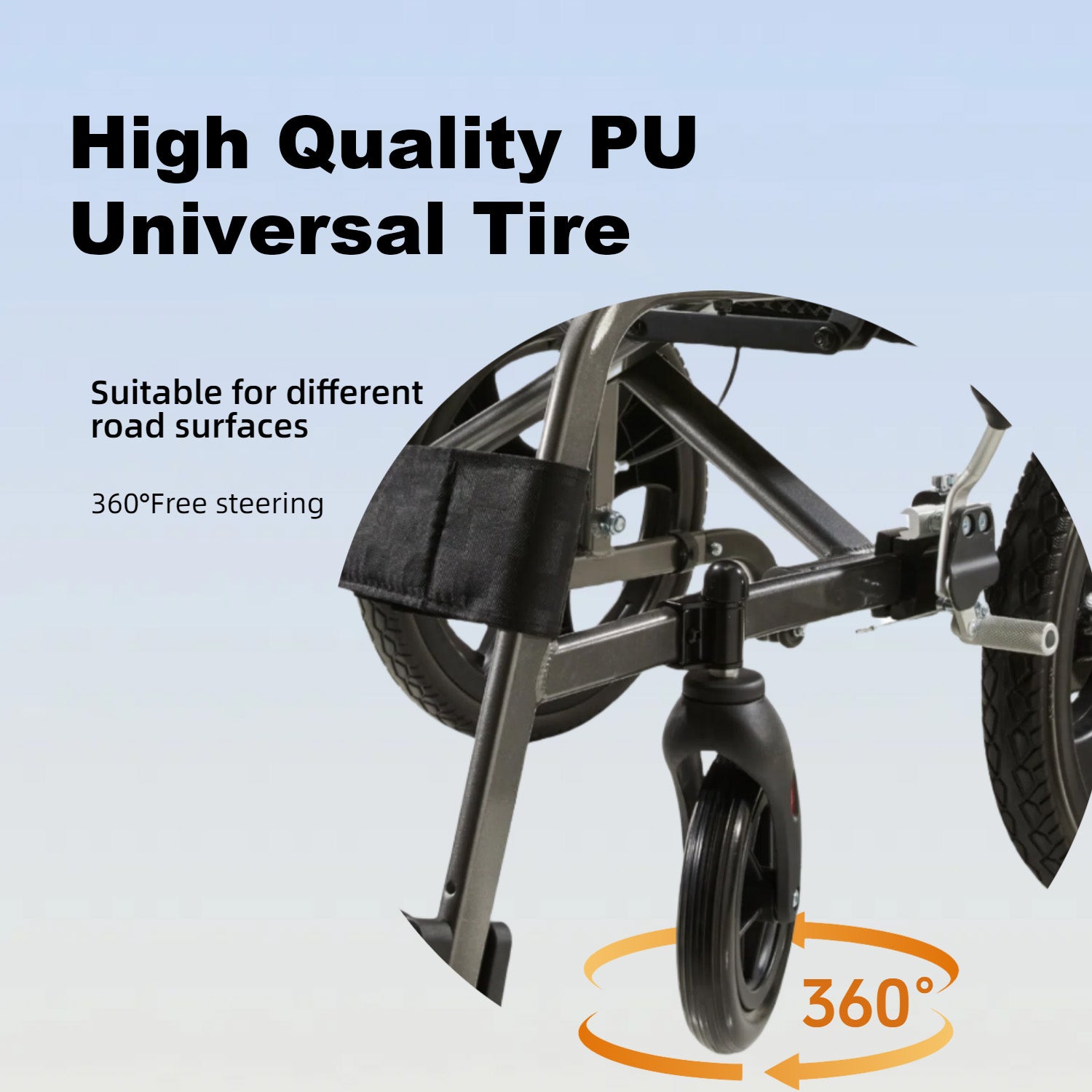 Ultra Light Ergonomic Wheelchair with Removable Footrest
